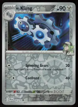 N's Klang 104/159 Common Journey Together Pokemon Reverse Holo Near Mint - Image 1