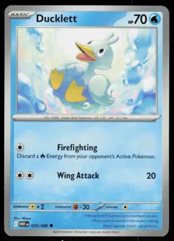 Ducklett 025/086 Common White Flare Pokemon Near Mint - Image 1