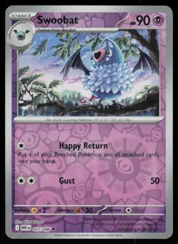 Swoobat 037/086 Uncommon White Flare Pokemon Reverse Holo Near Mint - Image 1