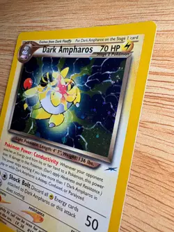 Dark Ampharos 1/105 Neo Destiny Unlimited Holo Pokemon (bonus Flaaffy + Mareep) - Image 2