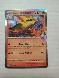 Ethan's Typhlosion 034/182 Destined Rivals Rare Holo Pokemon - Image 1