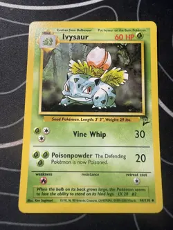 IVYSAUR 44/130 UNCOMMON BASE SET 2 POKEMON MODERATELY PLAYED - Image 1