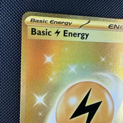 Pokemon TCG Basic Lightning Energy 257/198 Scarlet & Violet Gold Hyper Rare Card - Image 3
