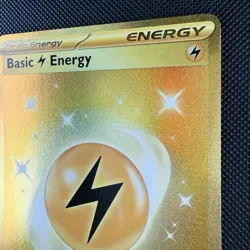 Pokemon TCG Basic Lightning Energy 257/198 Scarlet & Violet Gold Hyper Rare Card - Image 4