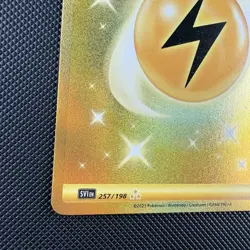 Pokemon TCG Basic Lightning Energy 257/198 Scarlet & Violet Gold Hyper Rare Card - Image 5