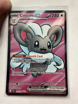 2026 Pokemon - CINCCINO EX - Ultra Rare - Chaos Rising - 105/086 pack fresh! - Image 1