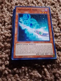 3x Magician's Rod Common Legendary Duelists: Magical Hero LED6-EN008 Nm - Image 1