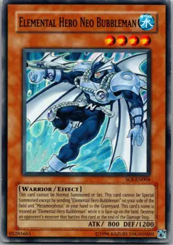 Elemental Hero Neo Bubbleman SOI-EN004 Shadow of Infinity Yu-Gi-Oh Unlimited MP - Image 1