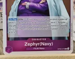 OP06-074 Zephyr Rare Duo Purple Deck One Piece TCG X2 cards - Image 2