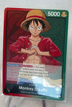 One Piece Monkey D. Luffy OP01-003 Romance Dawn Leader Pre Errata - Image 2