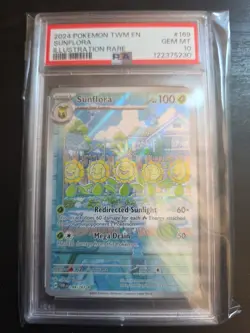 Pokemon Sunflora 169/167 Sv06: Twilight Masquerade Illustration Rare PSA 10 - Image 1