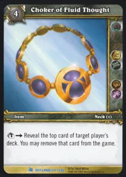World of Warcraft TCG Choker of Fluid Thought - Fires of Outland 211/246 - Image 1