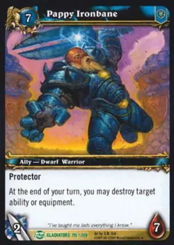 World of Warcraft TCG Pappy Ironbane (Foil) - Blood of the Gladiators 115/208 - Image 1