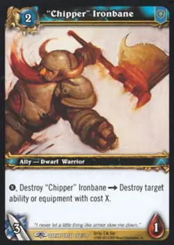 World of Warcraft TCG "Chipper" Ironbane (Foil) - Through the Dark Portal 160/31 - Image 1