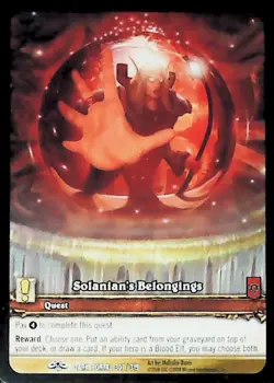 World of Warcraft TCG Solanian's Belongings (Extended Art) - Through the Dark Po - Image 1