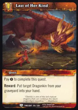 World of Warcraft TCG Last of Her Kind - Twilight of the Dragons 213/220 - Image 1