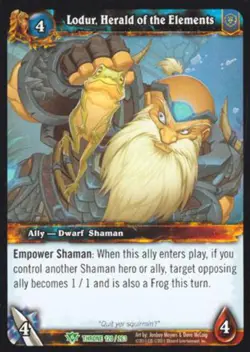 World of Warcraft TCG Lodur, Herald of the Elements - Throne of the Tides 120/26 - Image 1