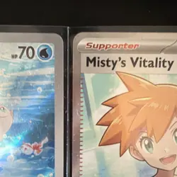 Pokemon TCG 151 Goldeen 082/084 Misty’s Vitality 111/084 2-Card Lot Holo - Image 4