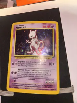 Pokemon TCG Base Set Holo 3-Card Lot Mewtwo Ninetales Alakazam English 1999 HP - Image 3