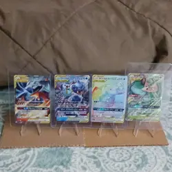 Nintendo Pokemon TCG Japanese TAG TEAM GX Holo 4-Card Lot SM10 2019 - Image 2