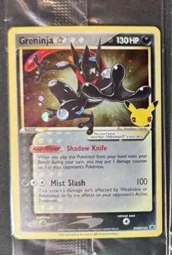 Greninja Gold Star Holo Promo SWSH144 Celebrations Black Star Pokemon - SEALED - Image 1