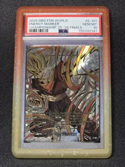 PSA 10 Vegito Energy Marker E-101 Dragon Ball Fusion World Championship Card - Image 1
