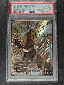 PSA 10 Vegito Energy Marker E-101 Dragon Ball Fusion World Championship Card - Image 2