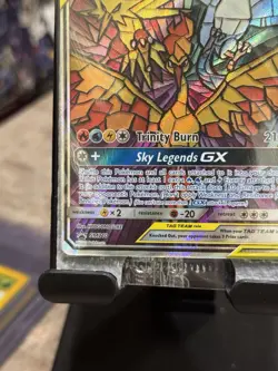 Pokemon TCG Moltres Zapdos Articuno GX SM210 Stained Glass Promo Card Sealed - Image 5