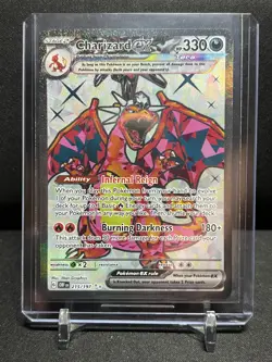 Charizard ex 215/197 Full Art Ultra Rare Pokemon 2023 SV Obsidian Flames NM - Image 1