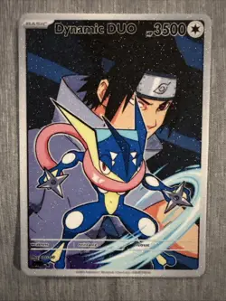 Greninja Sasuke Uchiha | Pokemon ⚠FAN ART⚠ Non Tcg Custom Card TEXTURED - Image 1