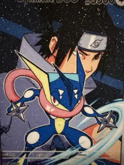 Greninja Sasuke Uchiha | Pokemon ⚠FAN ART⚠ Non Tcg Custom Card TEXTURED - Image 2