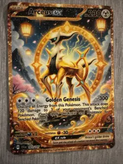 Arceus Gold Foil Fan Art - Textured Non Tcg Card - Image 1