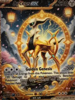 Arceus Gold Foil Fan Art - Textured Non Tcg Card - Image 2