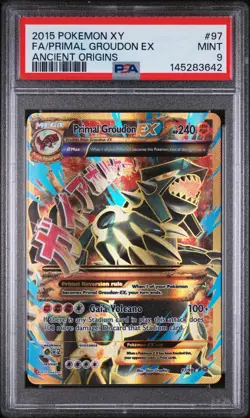 Primal Groudon EX Shiny Full Art Holo Card 97/98 PSA 9 - Image 2