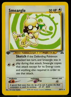 Smeargle #30/75 1st Ed. Neo Discovery NM/VLP Pokemon Card - Image 1