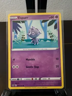 Espurr 081/195 Silver Tempest Asako Ito Crochet Pokemon TCG Card NM - Image 1