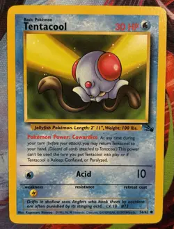 Pokemon - Tentacool 56/62 - Fossil Unlimited - LP - Image 1