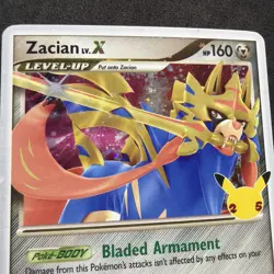 Zacian LV. X SWSH135 Celebrations 25th Anniversary Promo Pokemon - Image 2