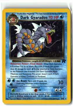 1999 Dark Gyarados Prerelease 08/82 Stamp Holo Promo WOTC Vintage Pokemon NM/LP - Image 1
