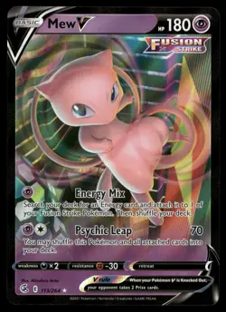 Mew V SWSH08: Fusion Strike 113/264 Pokemon TCG - Image 1