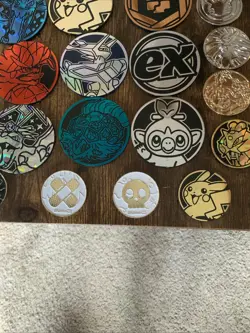 Official Pokemon TCG Coin Lot X38 (No Dup.) - 5 Metal Coins + 4 Metal Counters - Image 4