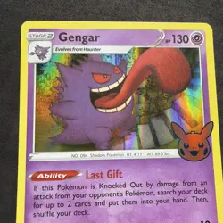 Pokemon TCG Gengar 057/198 Holo Trick or Trade BOOster 2022 Halloween - Image 2