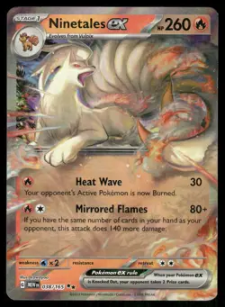 Pokemon Ninetales ex 151 038/165 Holo Double Rare NM/M - Image 1