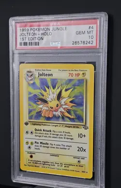 1999 POKEMON JUNGLE 1ST ED #4 JOLTEON-HOLO PSA 10 - Image 2