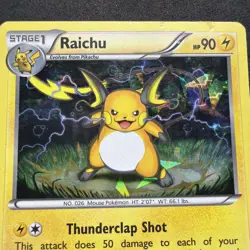 Pokemon TCG Raichu XY BREAKthrough 49/162 Cracked Ice Holo Rare EN Played - Image 2