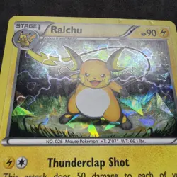 Pokemon TCG Raichu XY BREAKthrough 49/162 Cracked Ice Holo Rare EN Played - Image 3
