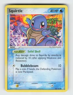 Squirtle 64/100 Common Crystal Guardians Pokemon 2006 Moderately Played - Image 1
