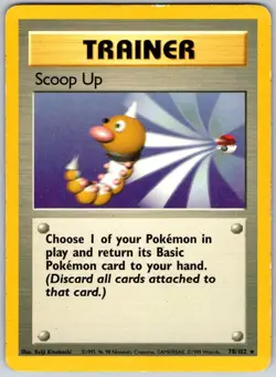 Scoop Up 78/102 Rare Base Set Unlimited Pokemon Moderately Played A-05 - Image 1