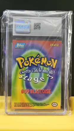 1999 Pokemon Topps The First Movie Blastoise E9 First Print CGC 7 NM Vintage - Image 2