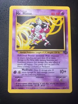 MR. Mime 22/64 Rare NM Jungle Unlimited Pokemon - Image 1